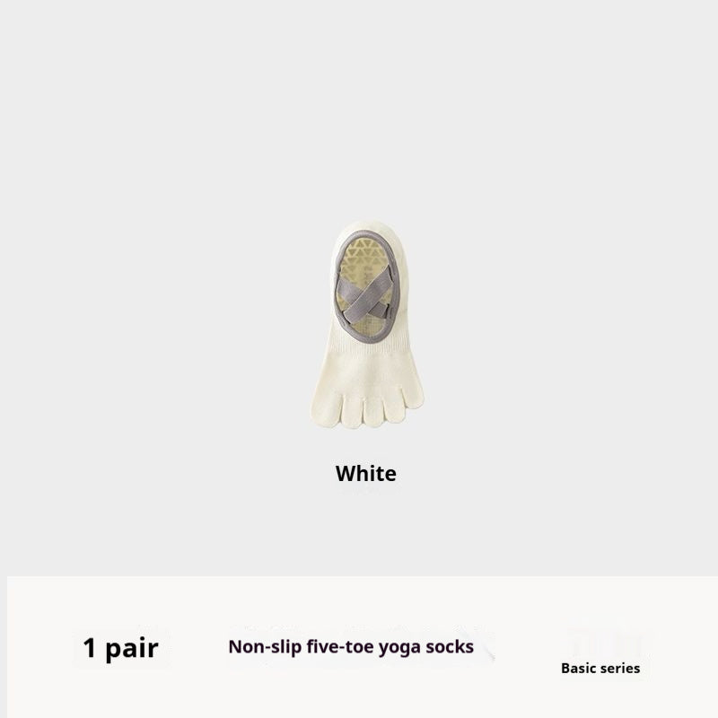 Non-slip Professional Womens Five-finger Cotton Indoor Sports And Fitness Socks