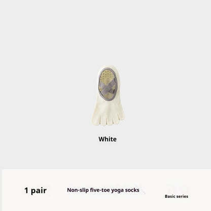 Non-slip Professional Womens Five-finger Cotton Indoor Sports And Fitness Socks