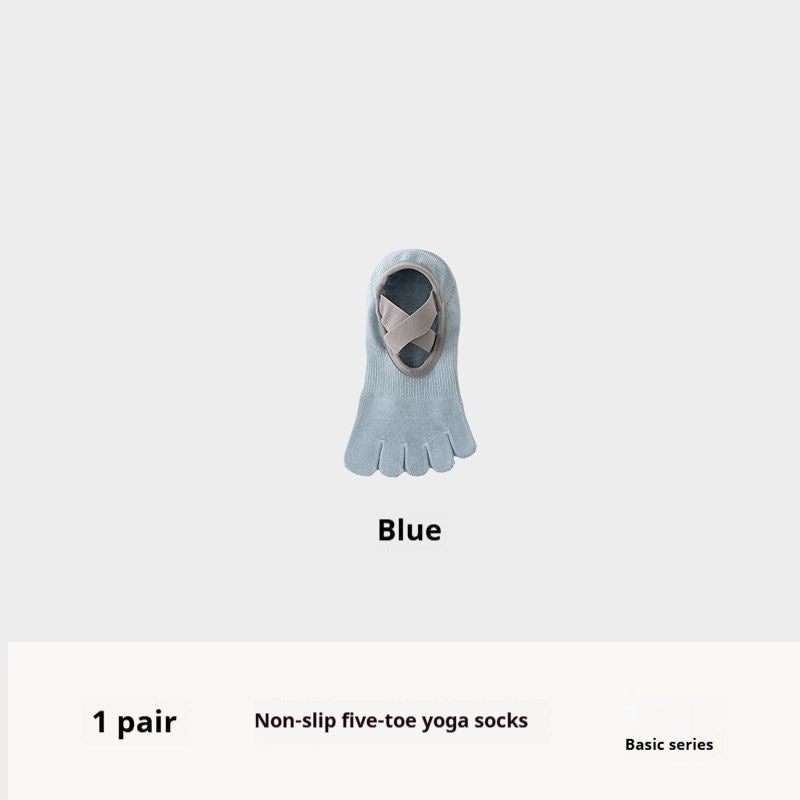 Non-slip Professional Womens Five-finger Cotton Indoor Sports And Fitness Socks