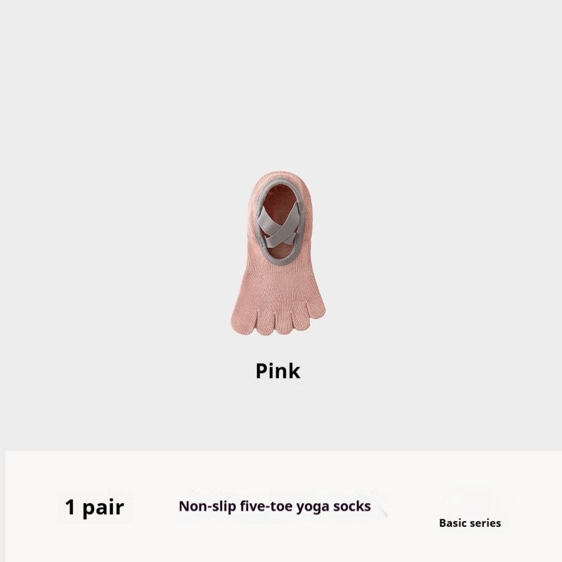 Non-slip Professional Womens Five-finger Cotton Indoor Sports And Fitness Socks