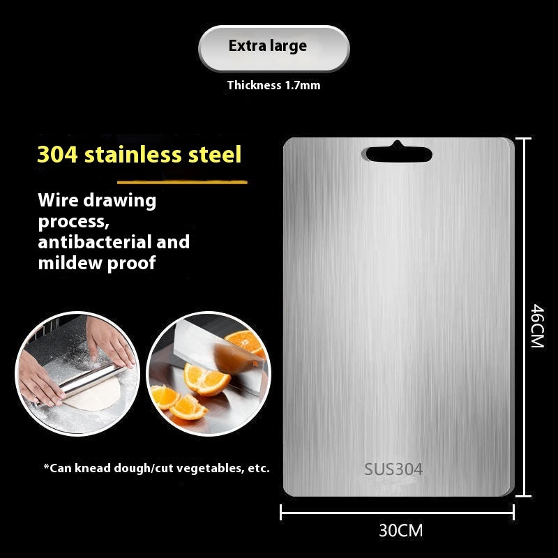 Premium Titanium Steel Double-Sided Cutting Board, Convenient For Kitchen Use, Stainless Steel Cutting Board