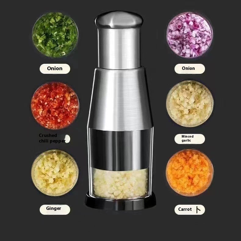 Stainless Steel Garlic Press, Suitable For Pressing Garlic, Vegetables, Onions, Nuts - Easy To Use