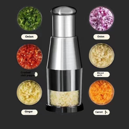 Stainless Steel Garlic Press, Suitable For Pressing Garlic, Vegetables, Onions, Nuts - Easy To Use