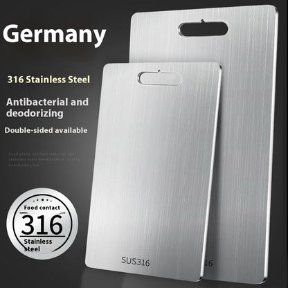 Premium Titanium Steel Double-Sided Cutting Board, Convenient For Kitchen Use, Stainless Steel Cutting Board
