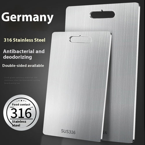 Premium Titanium Steel Double-Sided Cutting Board, Convenient For Kitchen Use, Stainless Steel Cutting Board