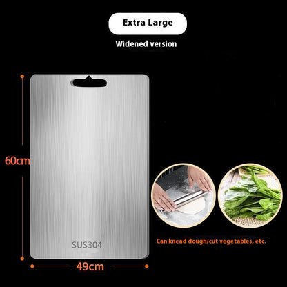 Premium Titanium Steel Double-Sided Cutting Board, Convenient For Kitchen Use, Stainless Steel Cutting Board