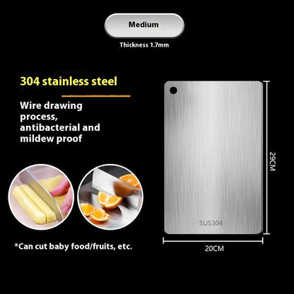 Premium Titanium Steel Double-Sided Cutting Board, Convenient For Kitchen Use, Stainless Steel Cutting Board