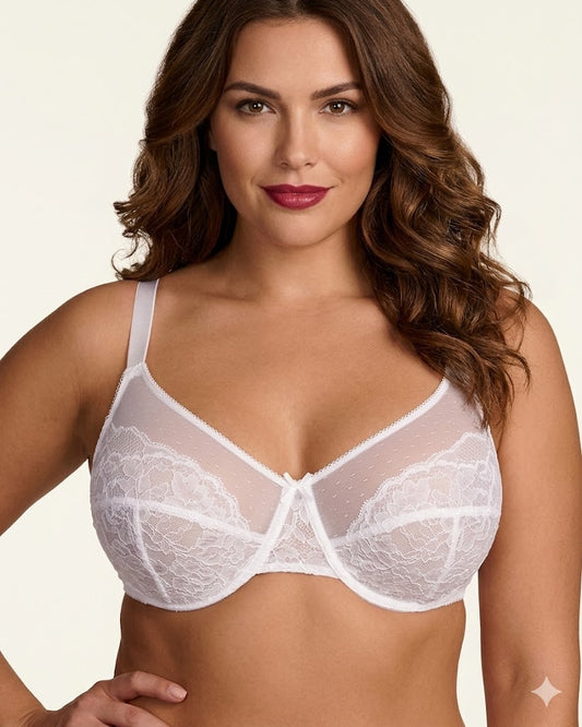 Minimizer Bras For Women Enchante Full Coverage Underwire Bras Plus Size Lifting Floral Lace Bra For Heavy Breast