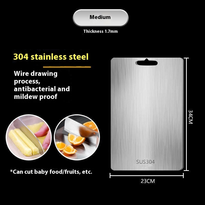 Premium Titanium Steel Double-Sided Cutting Board, Convenient For Kitchen Use, Stainless Steel Cutting Board