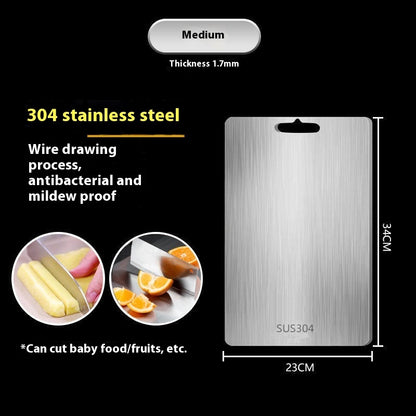 Premium Titanium Steel Double-Sided Cutting Board, Convenient For Kitchen Use, Stainless Steel Cutting Board