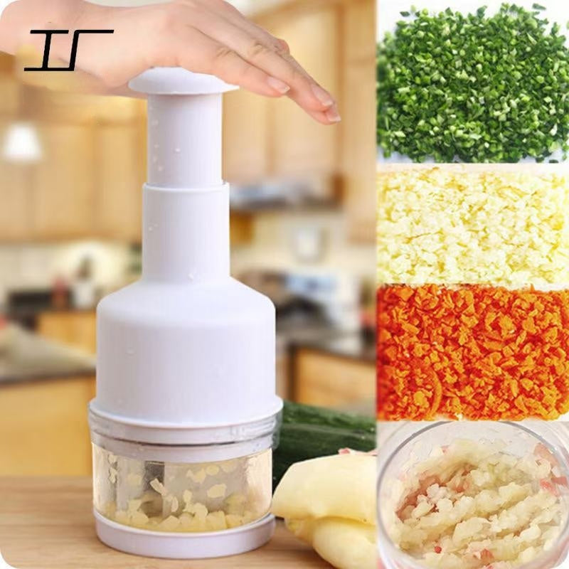 Stainless Steel Garlic Press, Suitable For Pressing Garlic, Vegetables, Onions, Nuts - Easy To Use