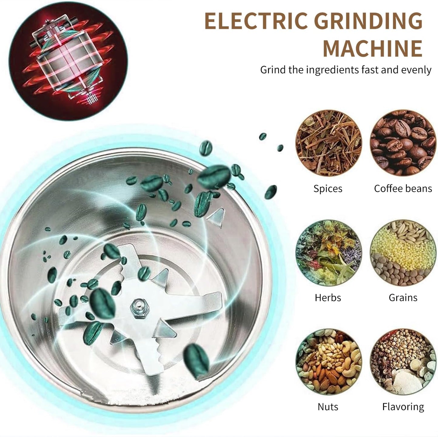 ButtonsGrinder for kitchenSpice Grinder Electric-4124