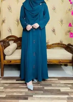 Dubai cherry fabric Tasfiya button borka for women//without hijab only borka-4982