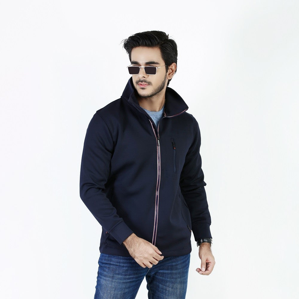 China Winter Jacket Navy-3855