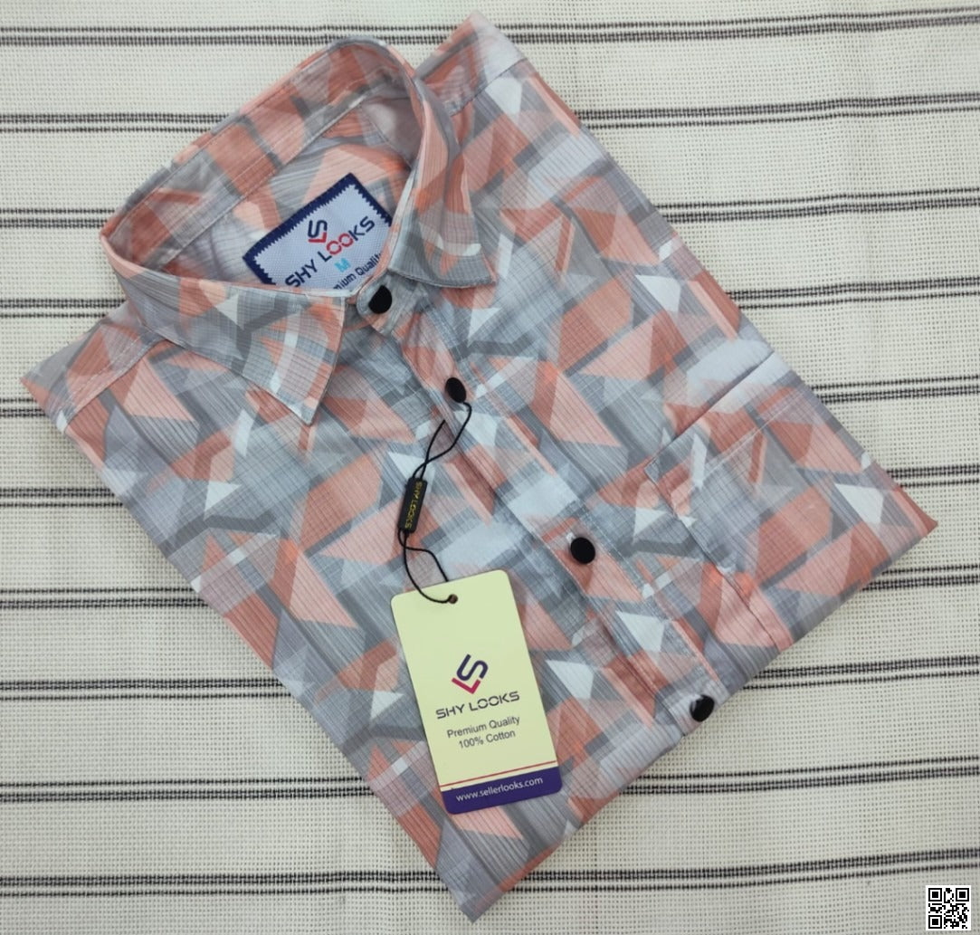 Premium full Sleeve China Magnet Print Shirt-5625