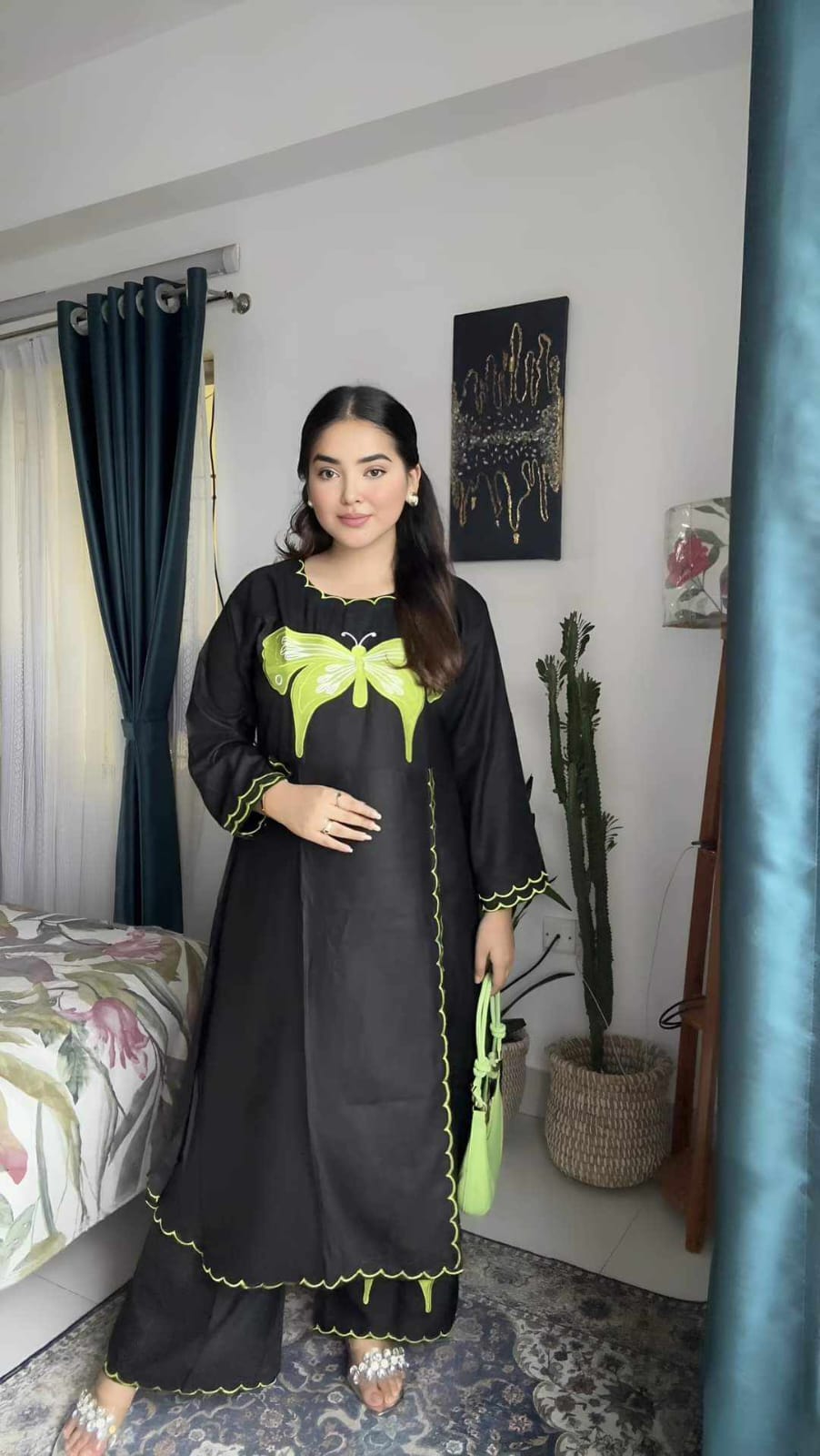 Butterfly Cotton 2pcs Dress