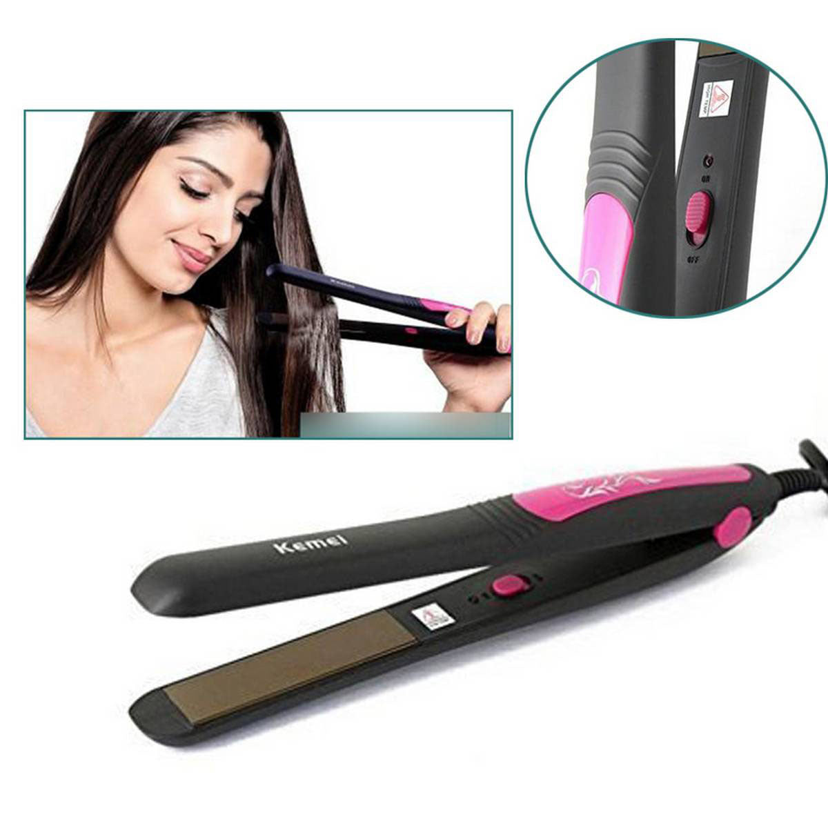 kemei Km-328 Professional Hair Straightener-3804