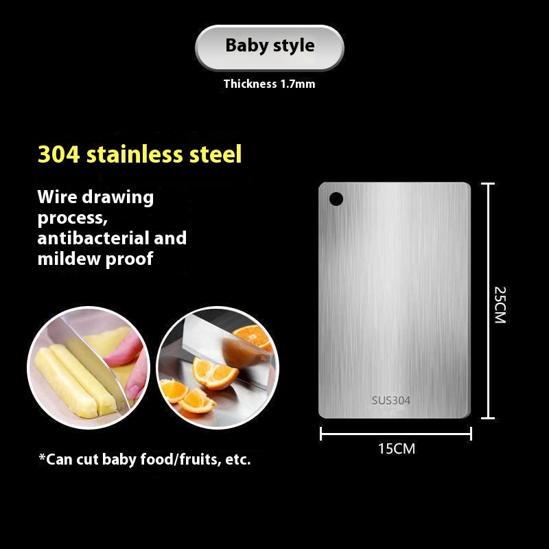 Premium Titanium Steel Double-Sided Cutting Board, Convenient For Kitchen Use, Stainless Steel Cutting Board