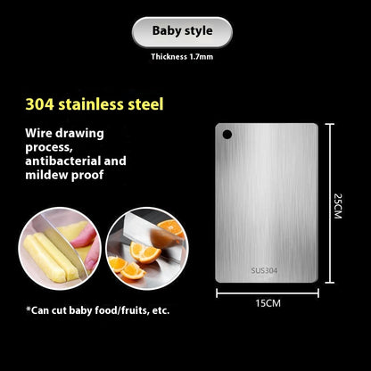 Premium Titanium Steel Double-Sided Cutting Board, Convenient For Kitchen Use, Stainless Steel Cutting Board