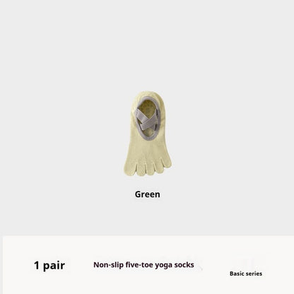 Non-slip Professional Womens Five-finger Cotton Indoor Sports And Fitness Socks