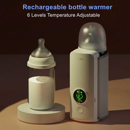 Portable Wireless Rechargeable Baby Bottle Warmer USB Charging And Heating Bag Portable Constant Temperature Milk Warmer.