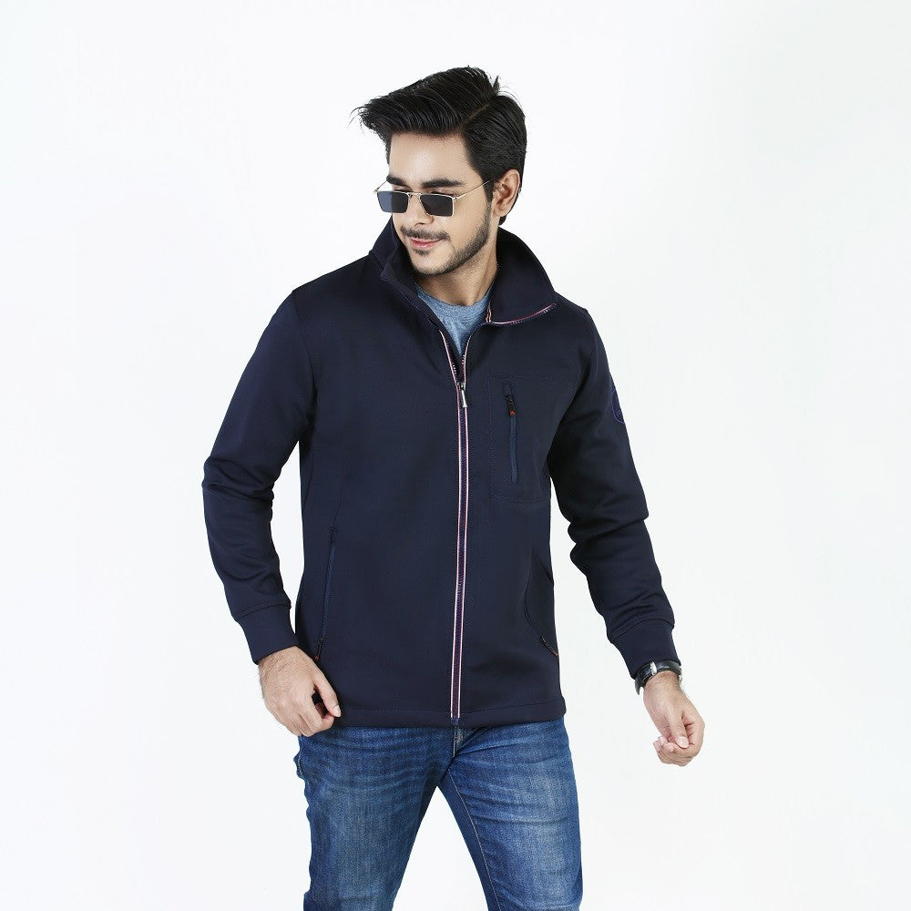 China Winter Jacket Navy-3855