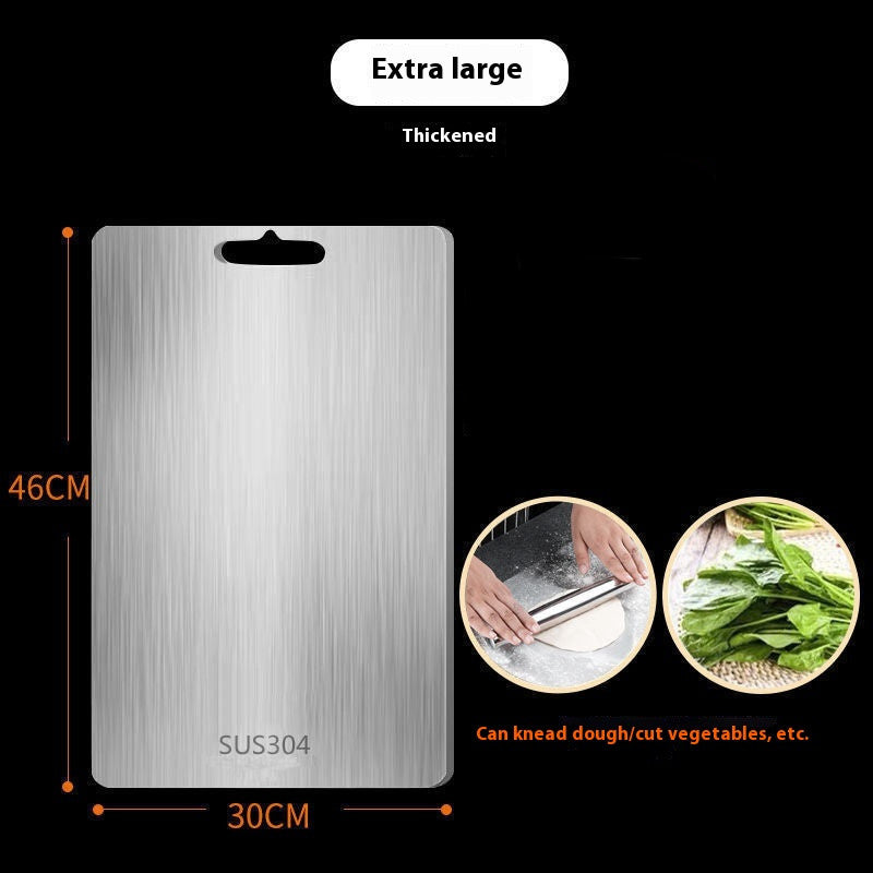 Premium Titanium Steel Double-Sided Cutting Board, Convenient For Kitchen Use, Stainless Steel Cutting Board