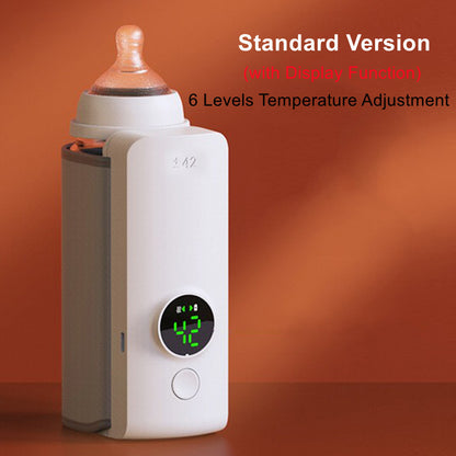 Portable Wireless Rechargeable Baby Bottle Warmer USB Charging And Heating Bag Portable Constant Temperature Milk Warmer.