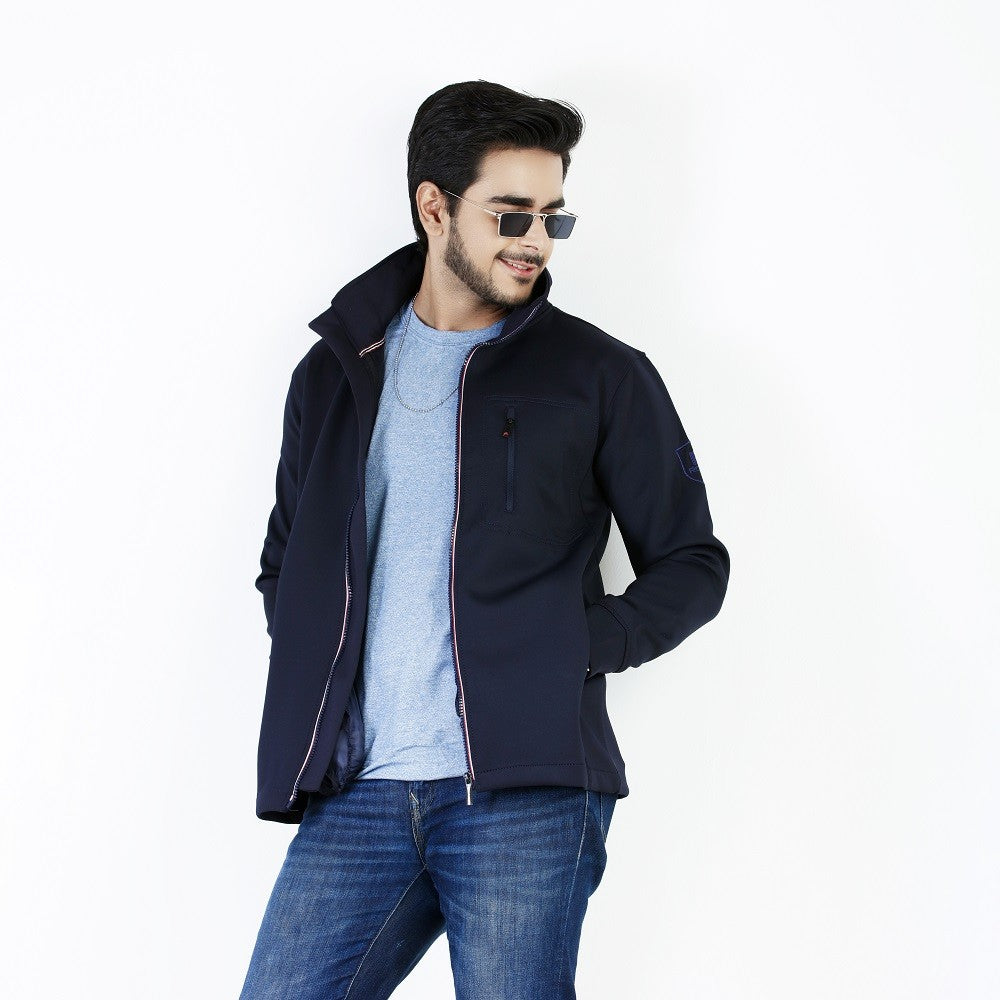 China Winter Jacket Navy-3855