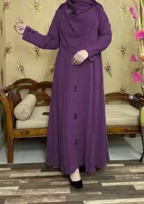 Dubai cherry fabric Tasfiya button borka for women//without hijab only borka-4987